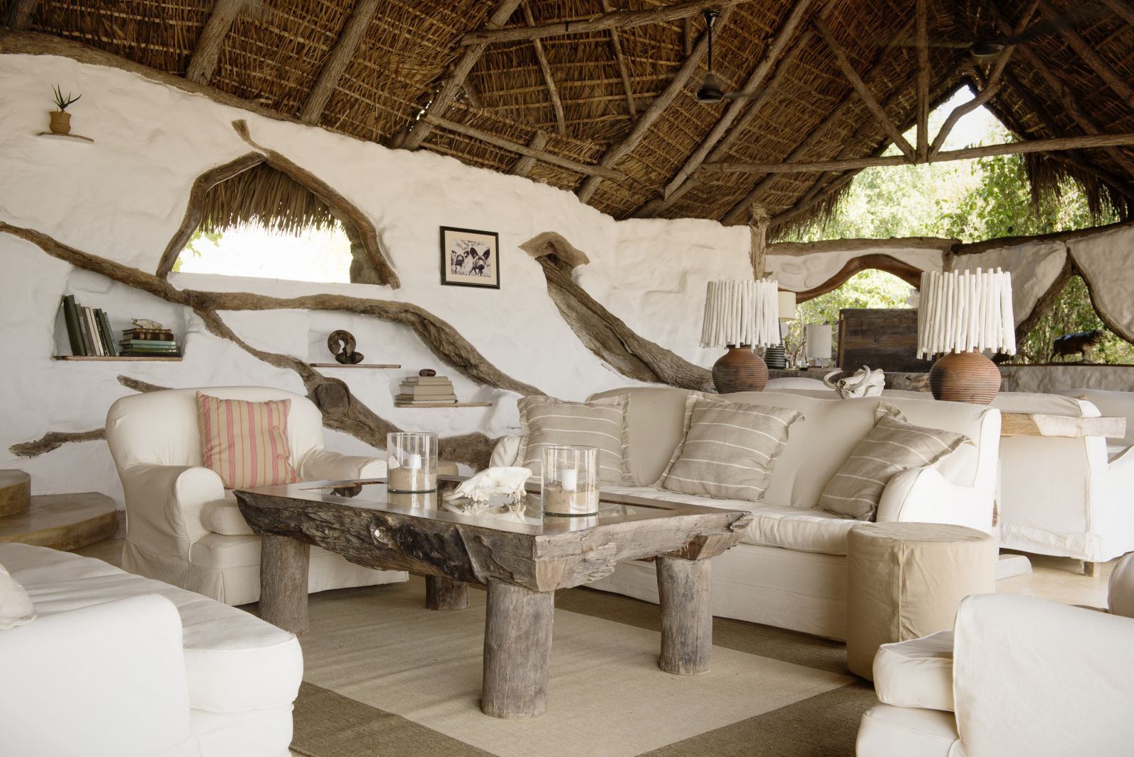 Sitting area at Sand Rivers Selous in Tanzania 