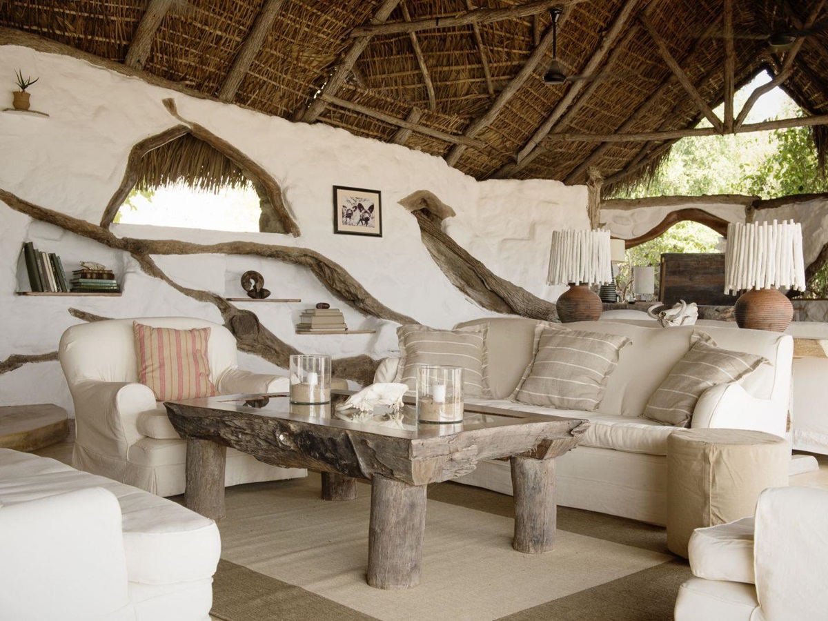 Sitting area at Sand Rivers Selous in Tanzania