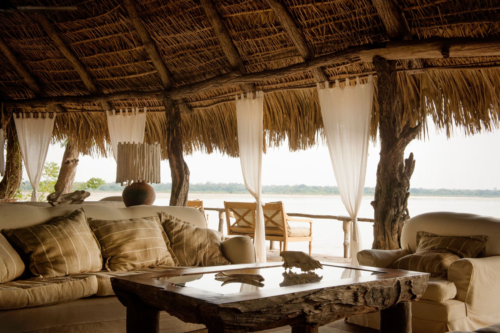 View from sitting area at Sand Rivers Selous in Tanzania 