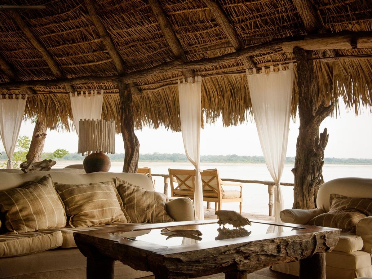 View from sitting area at Sand Rivers Selous in Tanzania