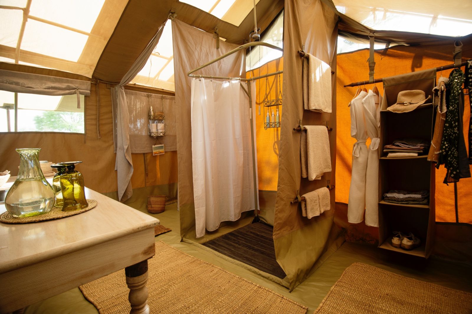 Bathroom at Serengeti Safari Camp in Tanzania 