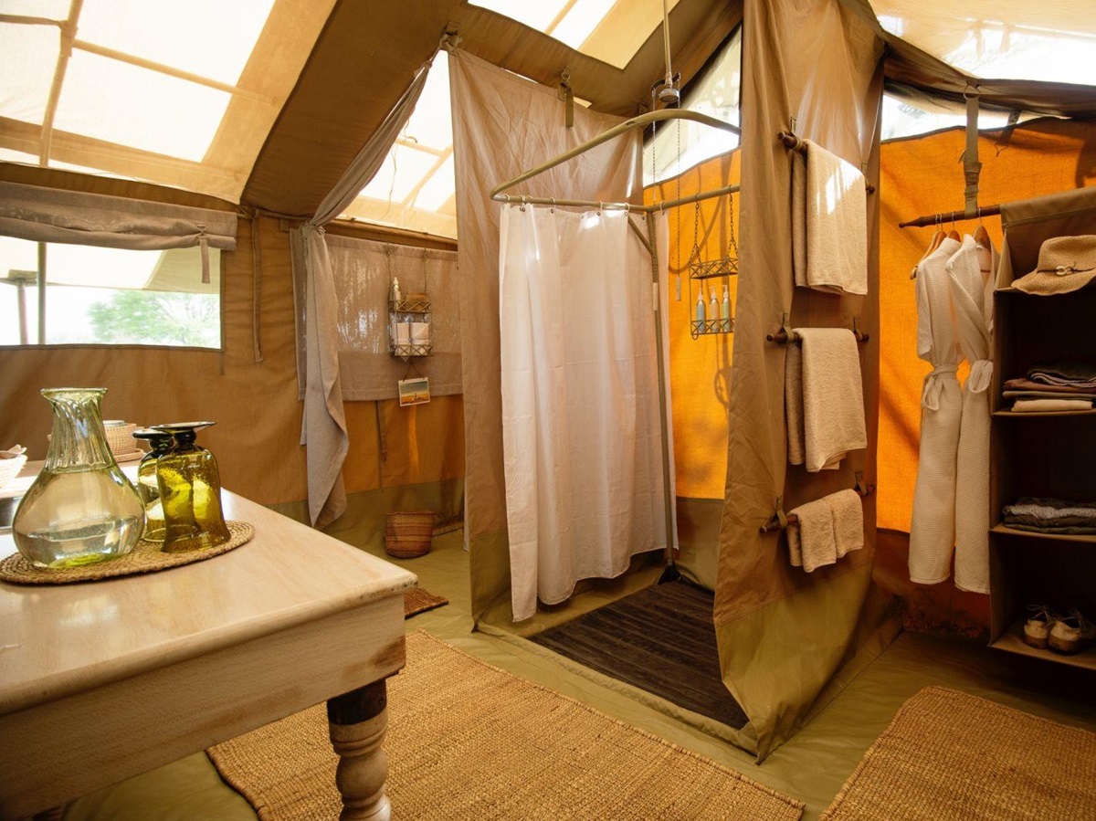 Bathroom at Serengeti Safari Camp in Tanzania