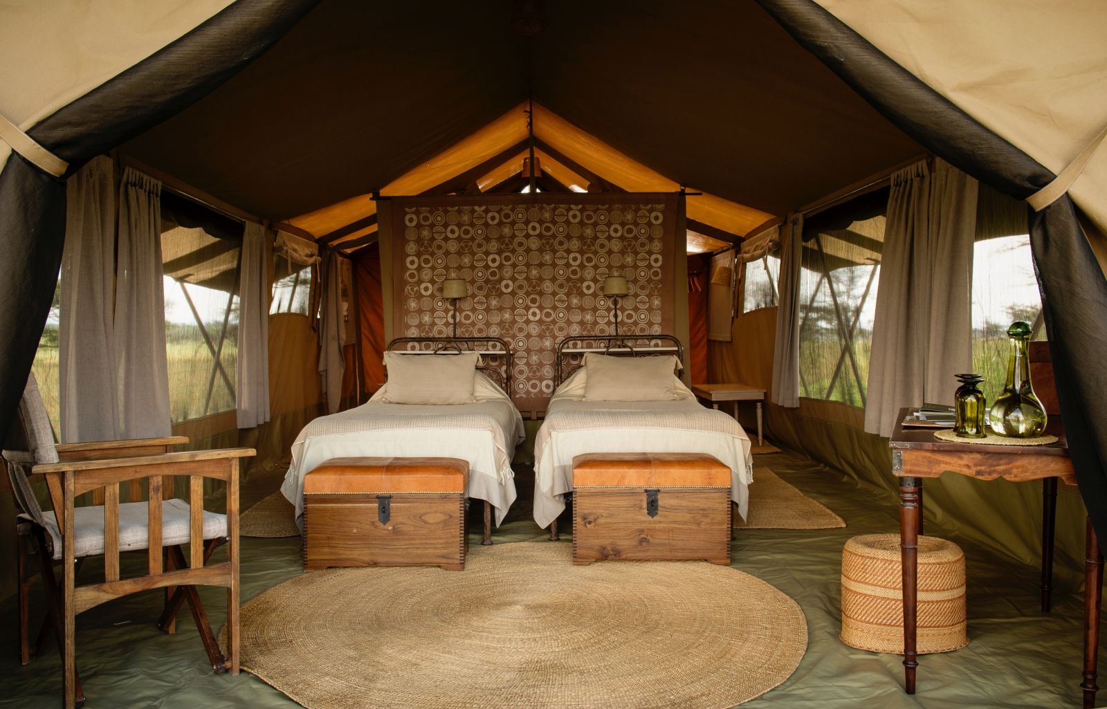 Twin room at Serengeti Safari Camp in Tanzania 