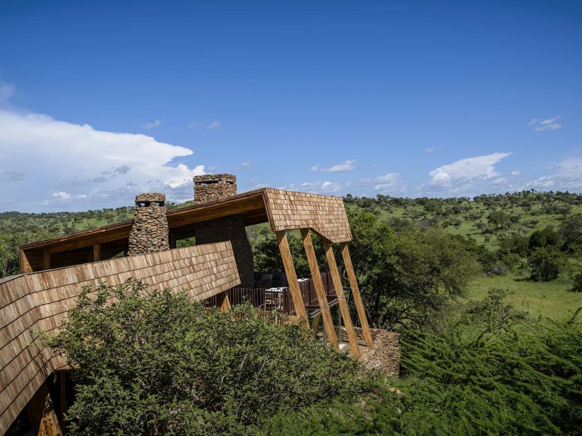 Lodge exterior at Singita Faru Faru Lodge in Tanzania