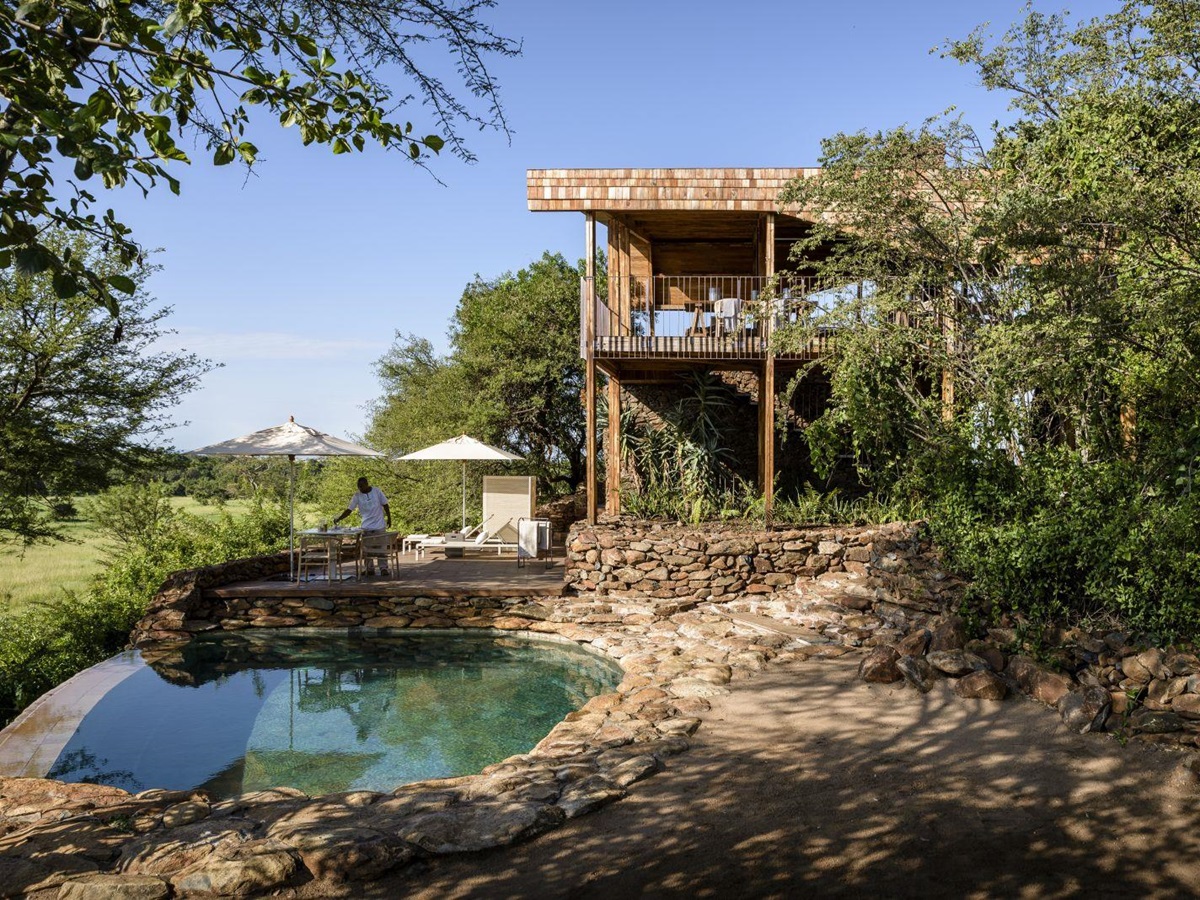 Pool at Singita Faru Faru Lodge in Tanzania