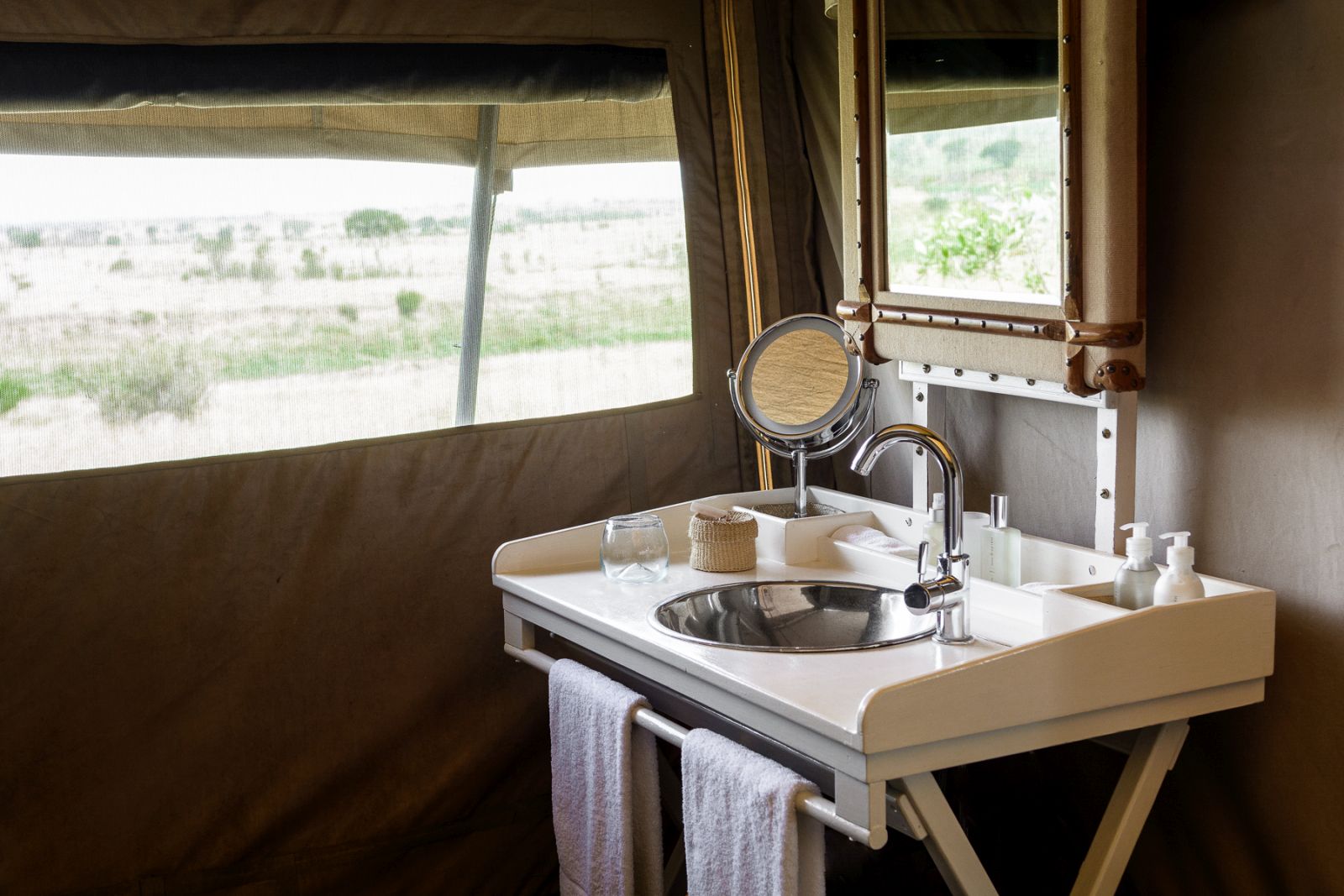 Bathroom at Singita Mara River Tented Camp in Tanzania 