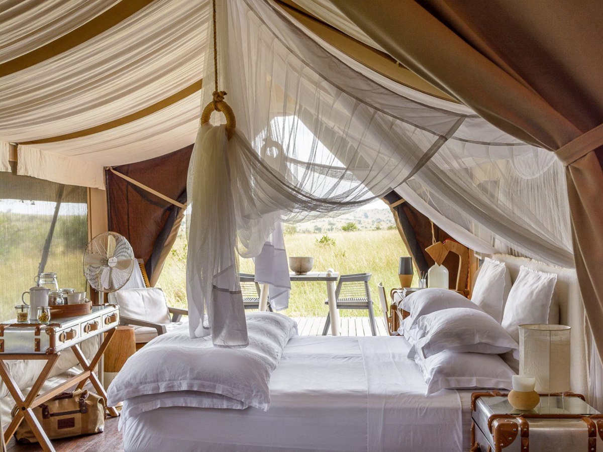 Double room at Singita Mara River Tented Camp in Tanzania