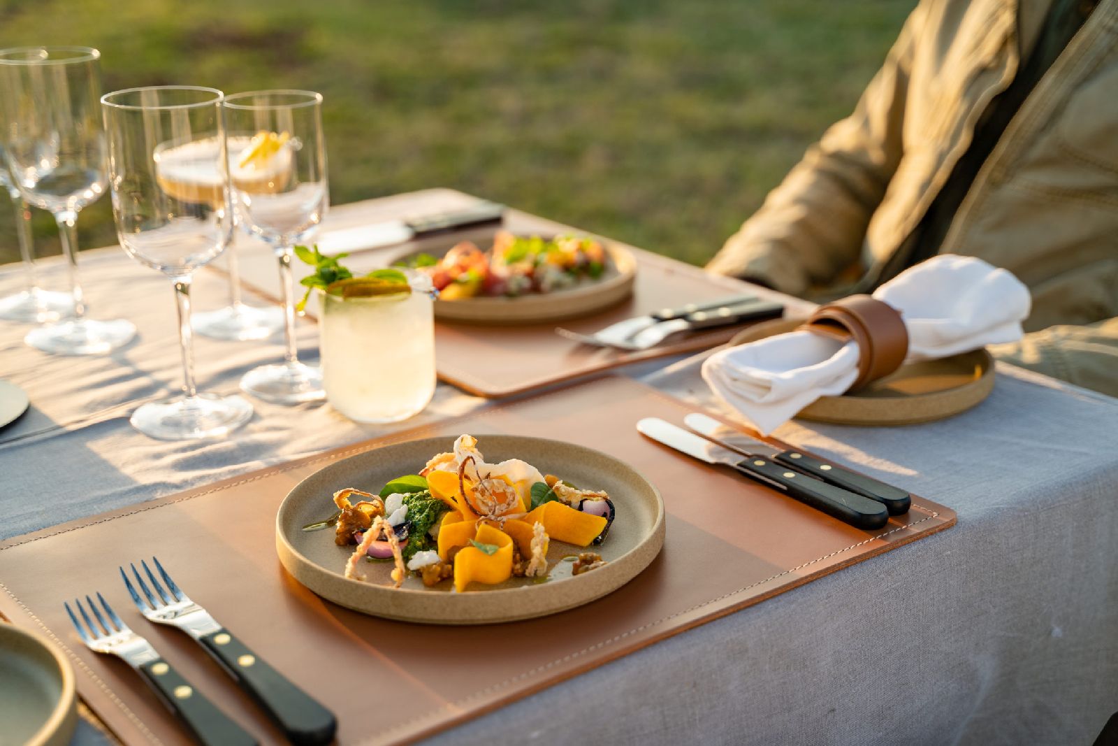 Fine dining at Singita Sabora Tented Camp in Tanzania