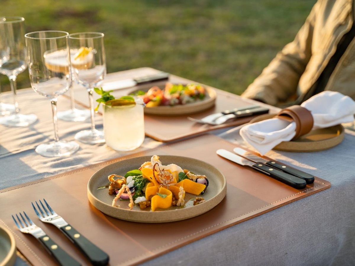 Fine dining at Singita Sabora Tented Camp in Tanzania