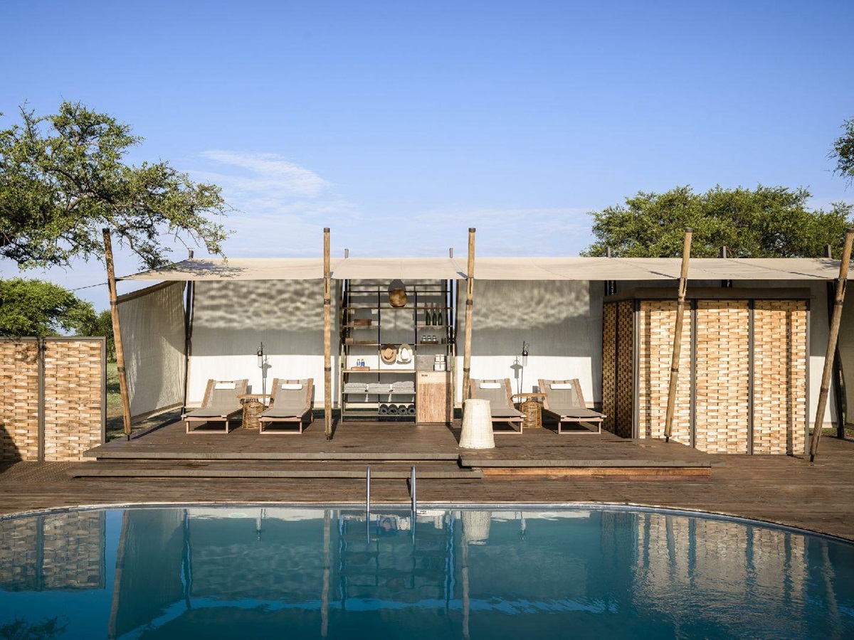 Swimming pool at Singita Sabora Tented Camp in Tanzania