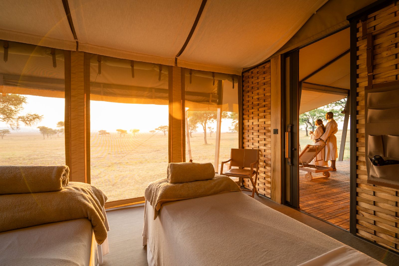 Massage tent at Singita Sabora Tented Camp in Tanzania