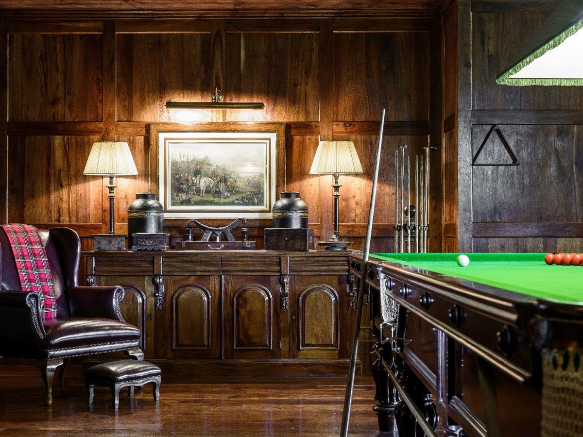 Snooker table at Singita Sasakwa Lodge in Tanzania