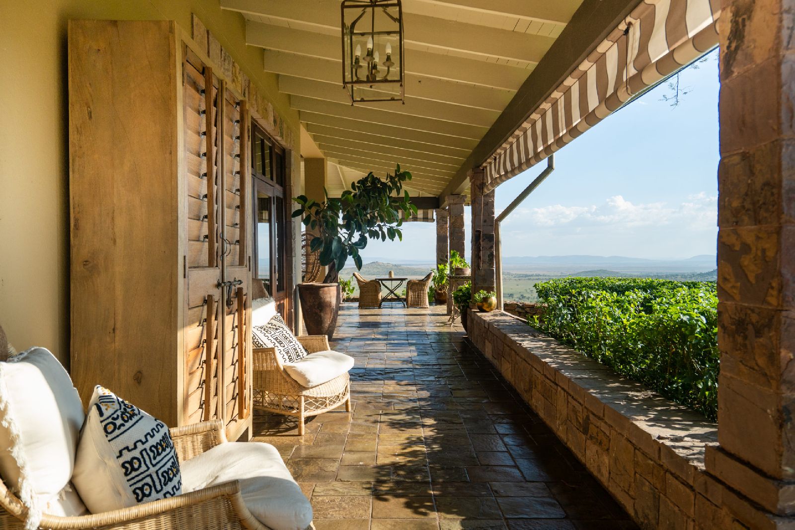 Views from the veranda at Singita Sasakwa Lodge in Tanzania