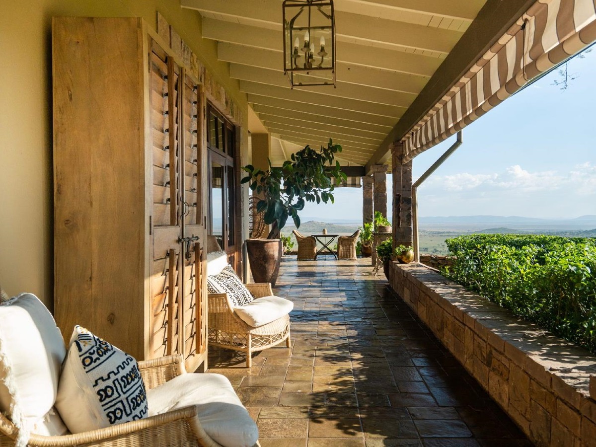 Views from the veranda at Singita Sasakwa Lodge in Tanzania