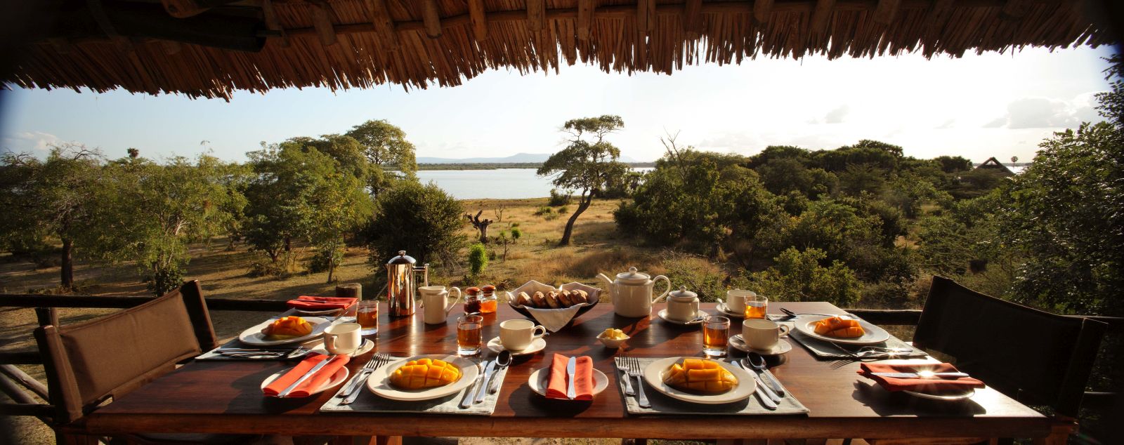 Breakfast with a view at Siwandu in Tanzania 