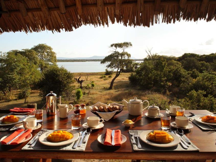 Breakfast with a view at Siwandu in Tanzania