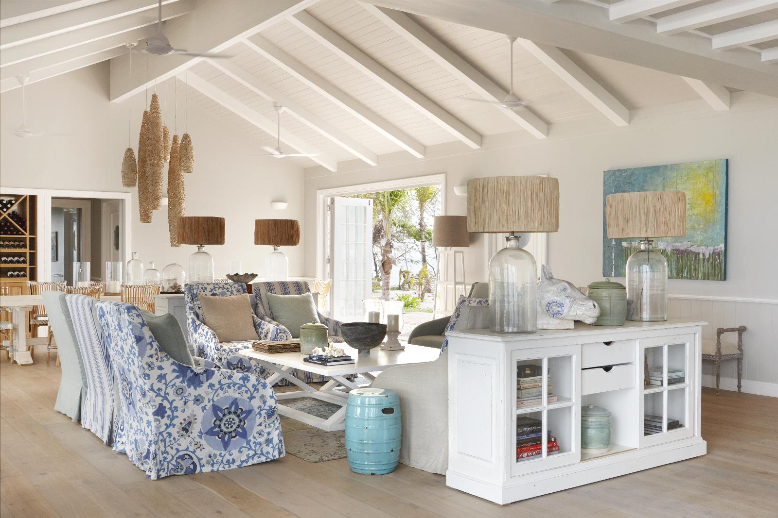 A living room in Thanda Island, Zanzibar