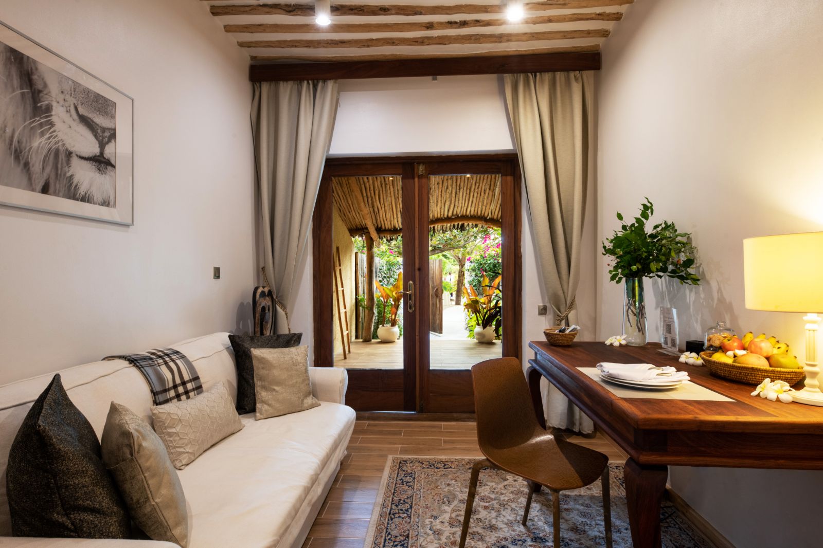 Guest lounge at White Sands resort in Zanzibar