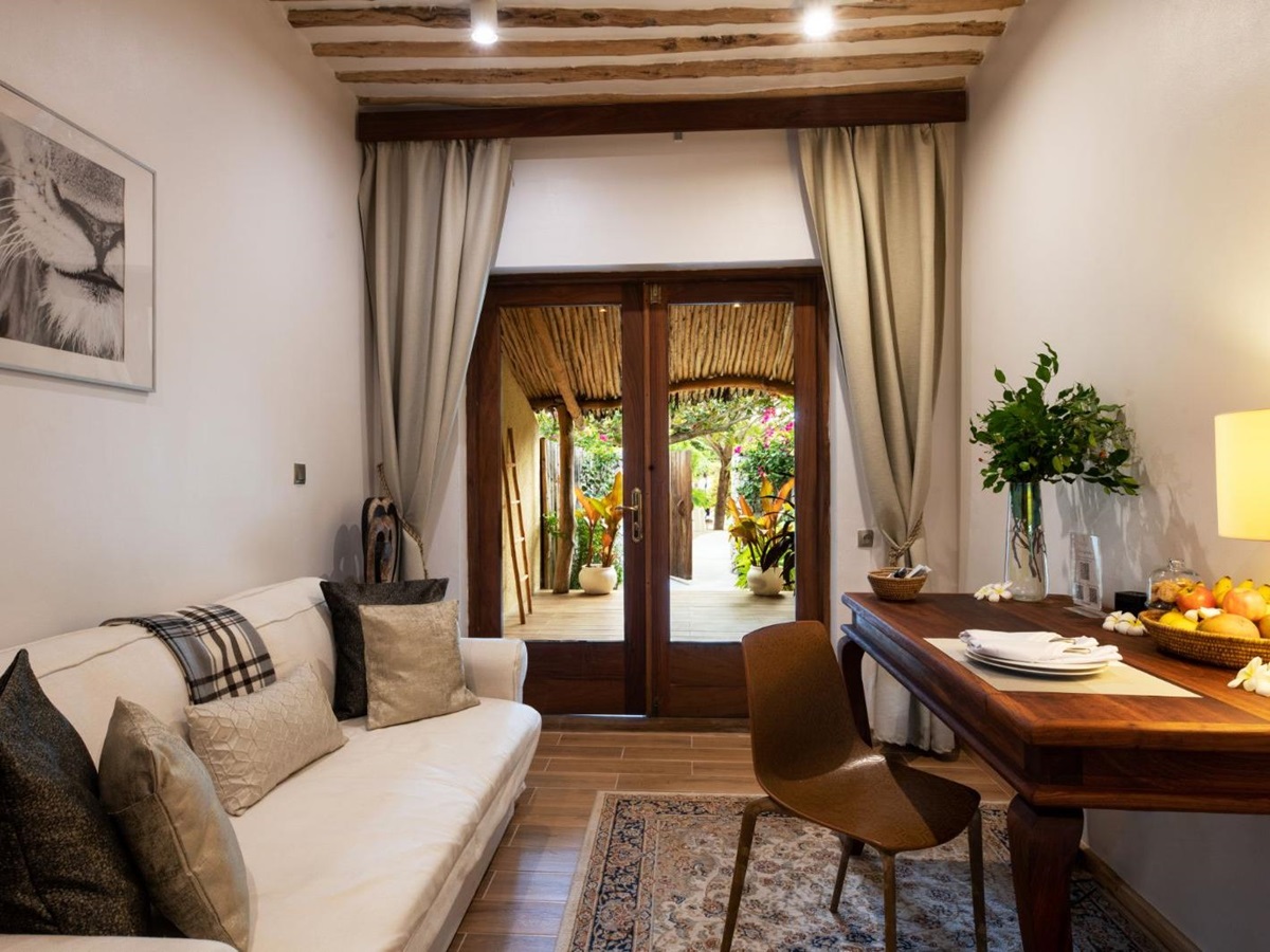 Guest lounge at White Sands resort in Zanzibar