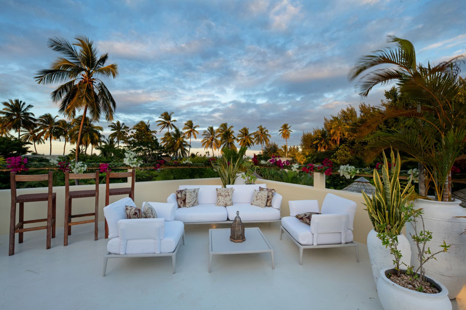 Rooftop bar at White Sands resort in Zanzibar