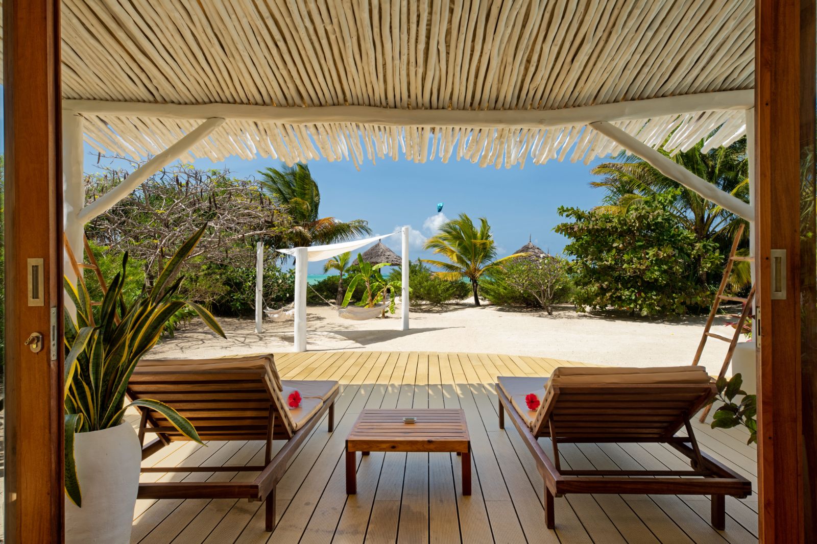 Villa suite terrace at White Sands resort in Zanzibar