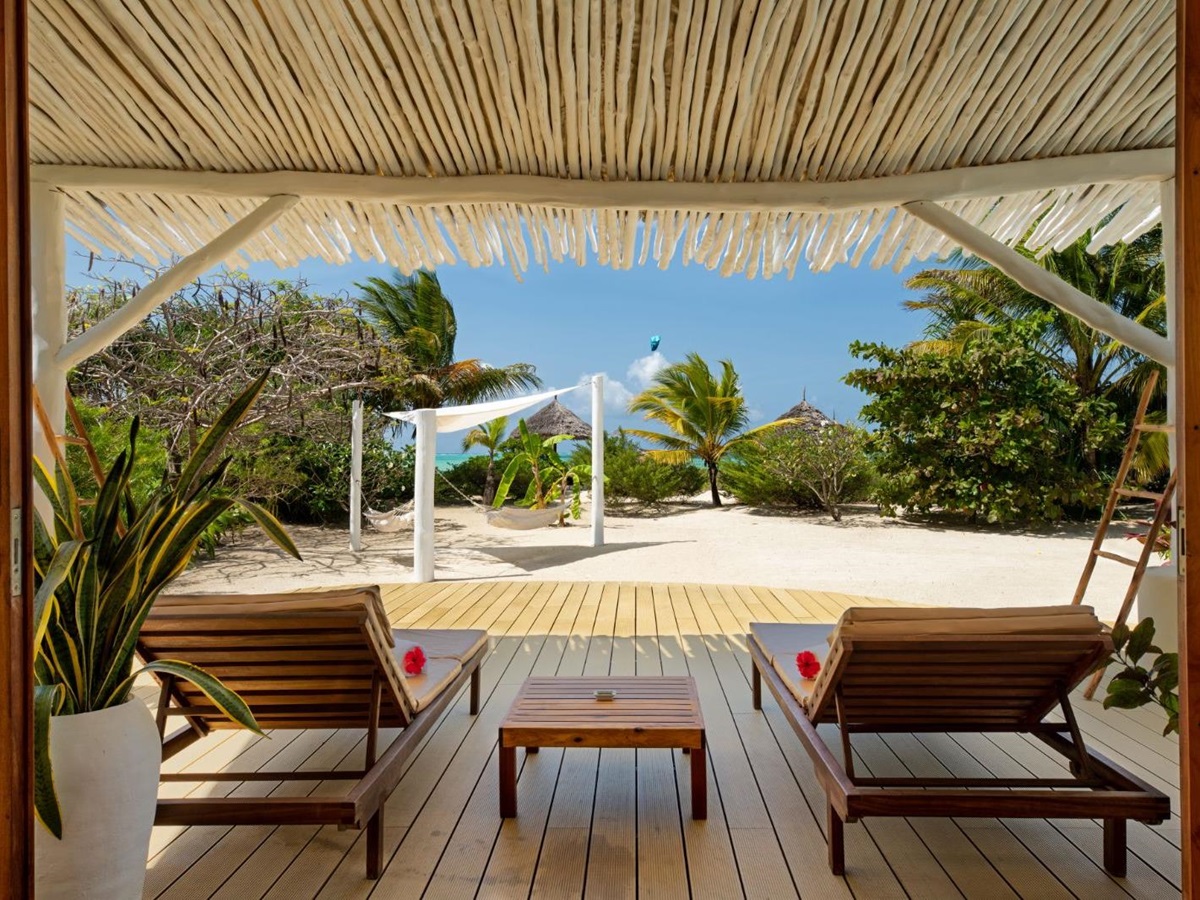 Villa suite terrace at White Sands resort in Zanzibar