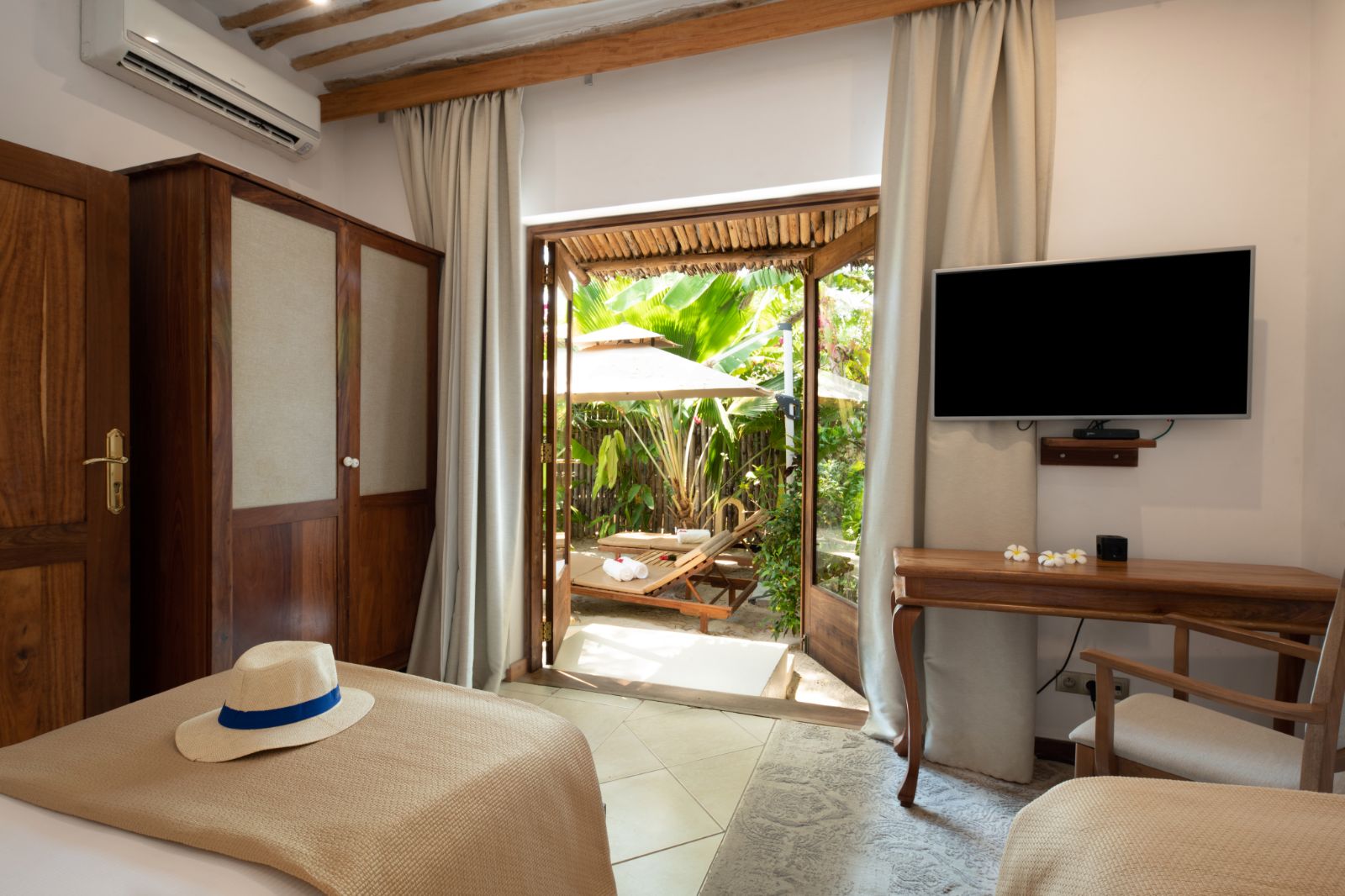 Twin suite at White Sands resort in Zanzibar