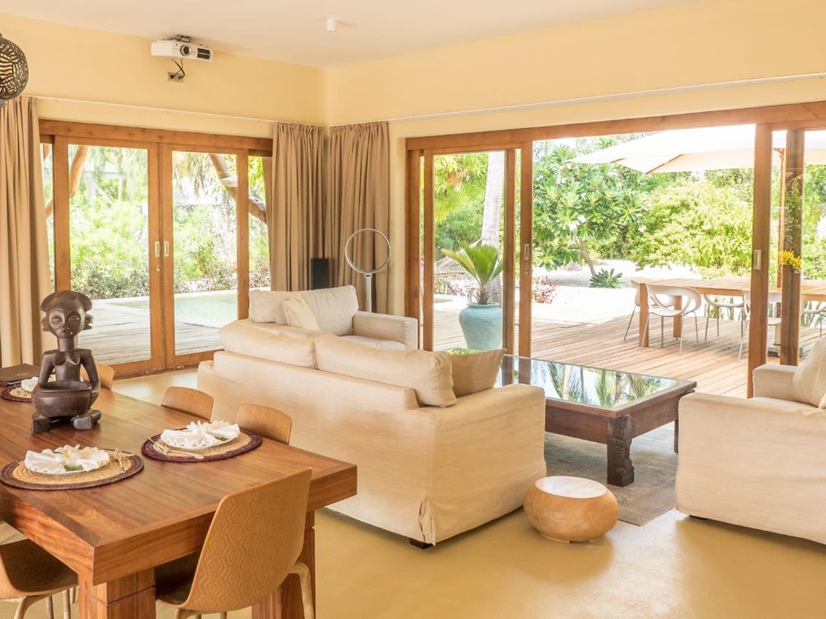 Villa lounge at White Sands resort in Zanzibar