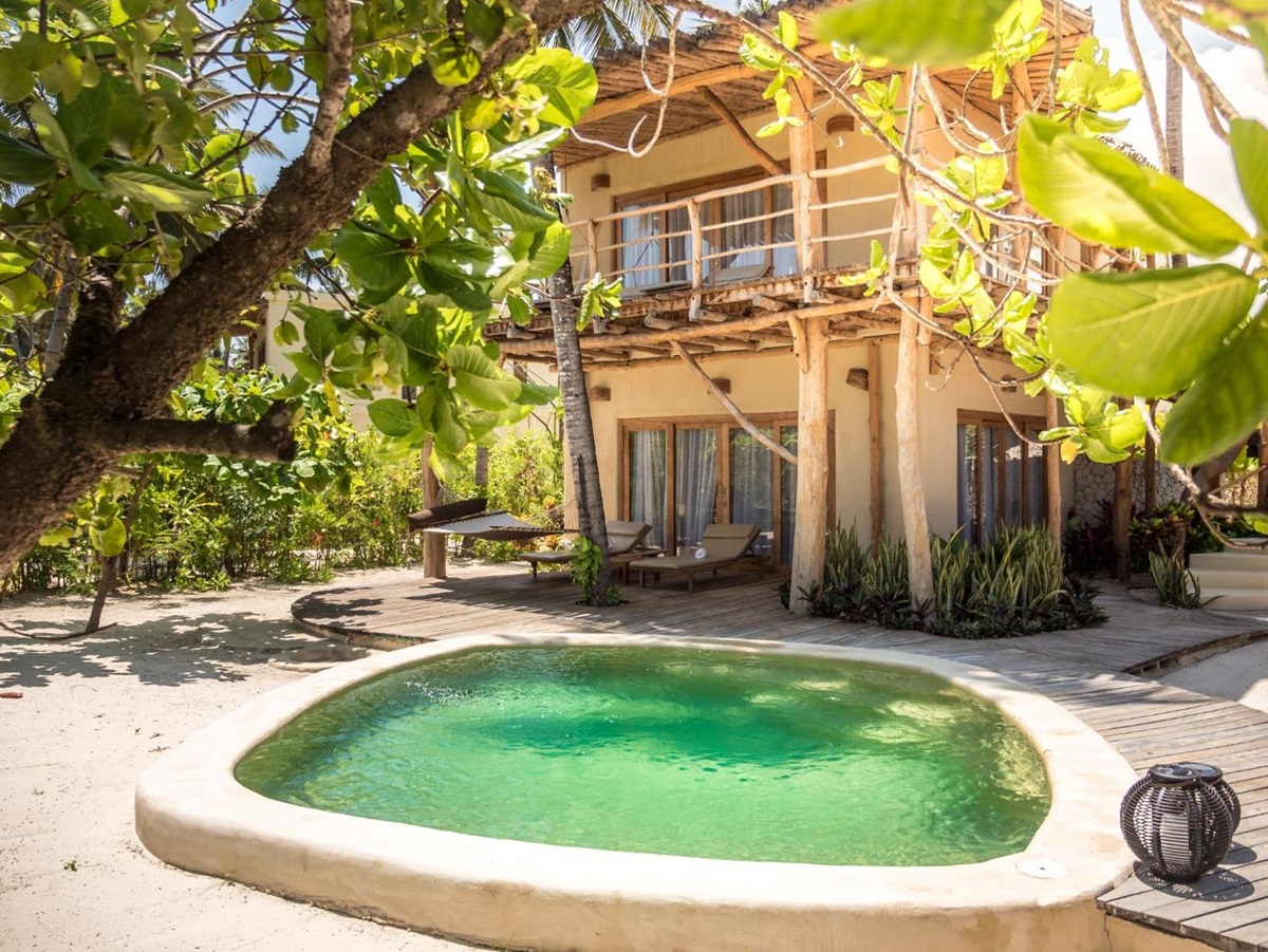 Private villa pool at White Sands resort in Zanzibar