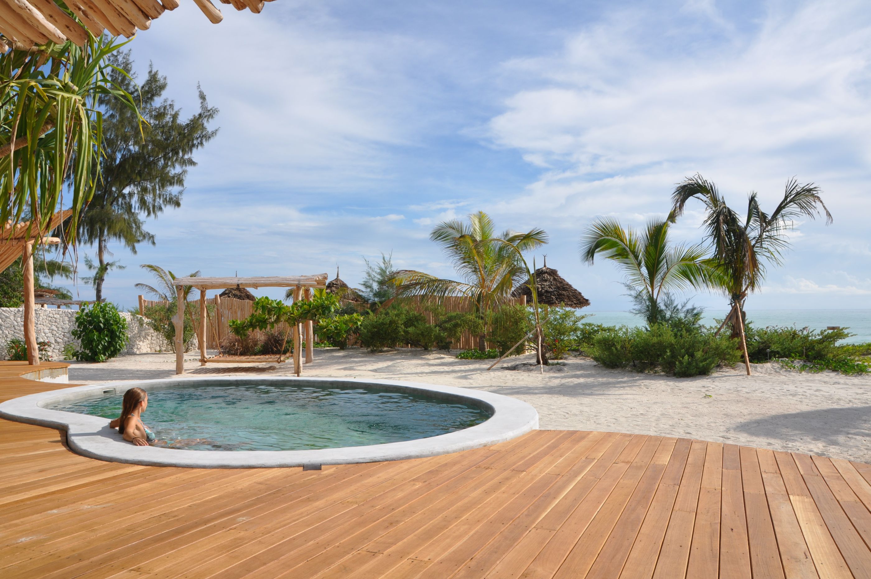 The pool at White Sands Luxury Villas in Zanzibar