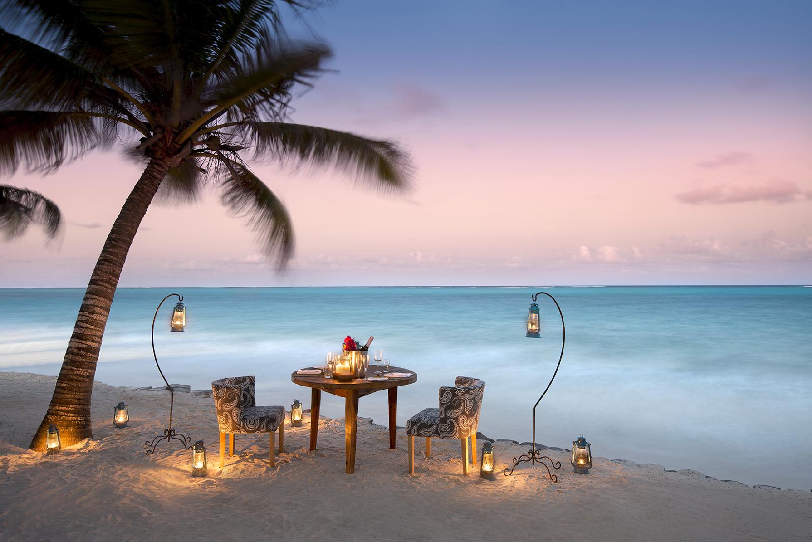 Private dinner served at sunset at Xanadu, Zanzibar