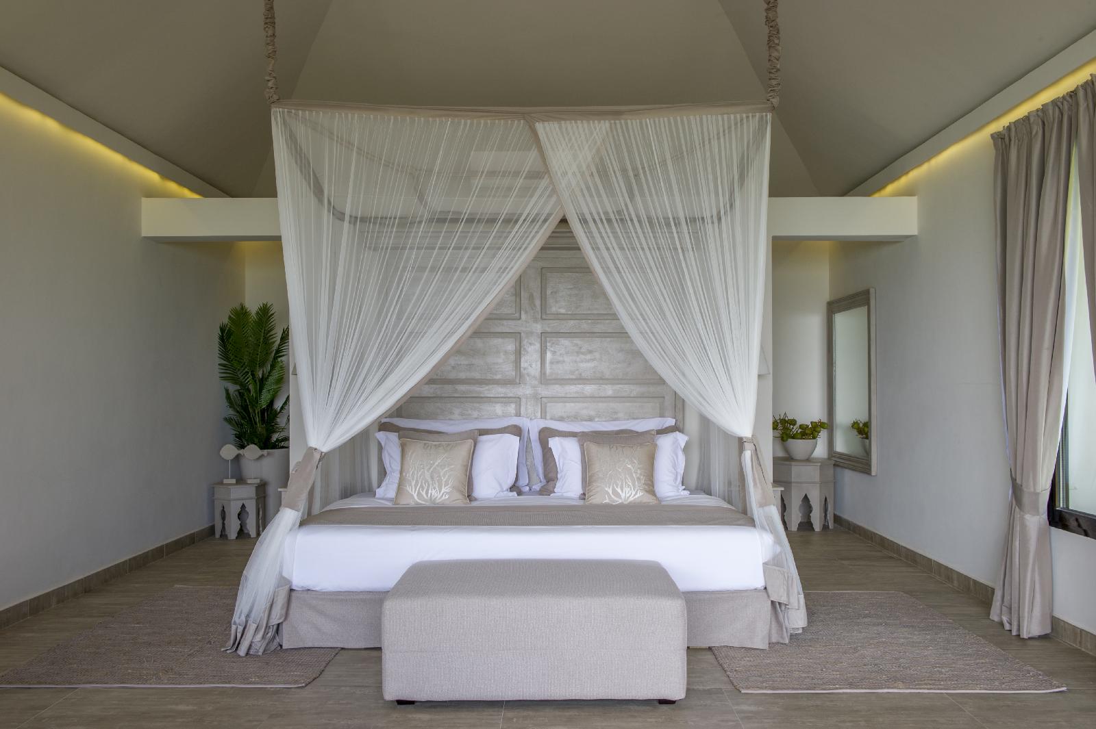 a double bed found in a double room in Zawadi, Tanzania