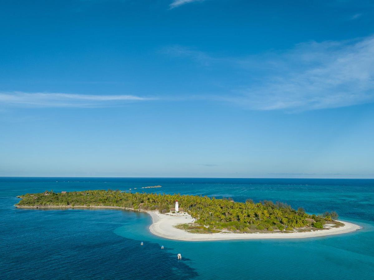 Aerial view of Fanjove Island in Tanzania