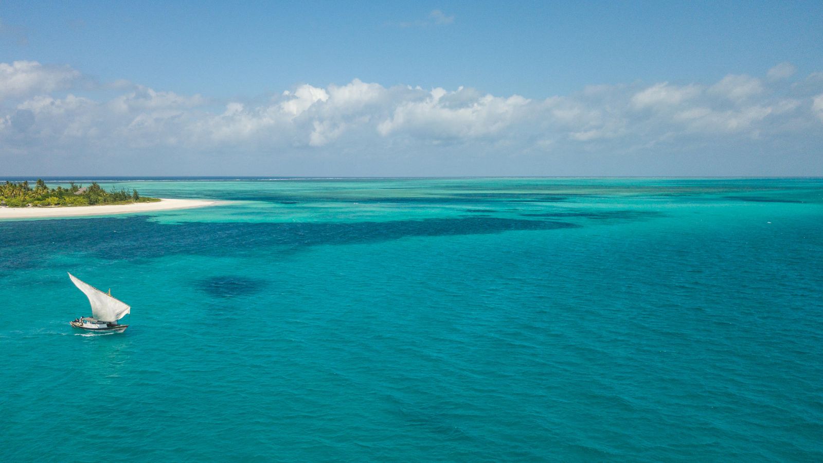 Sailing on the grounds of Fanjove Island in Tanzania