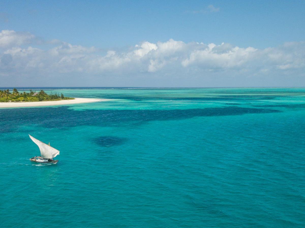 Sailing on the grounds of Fanjove Island in Tanzania