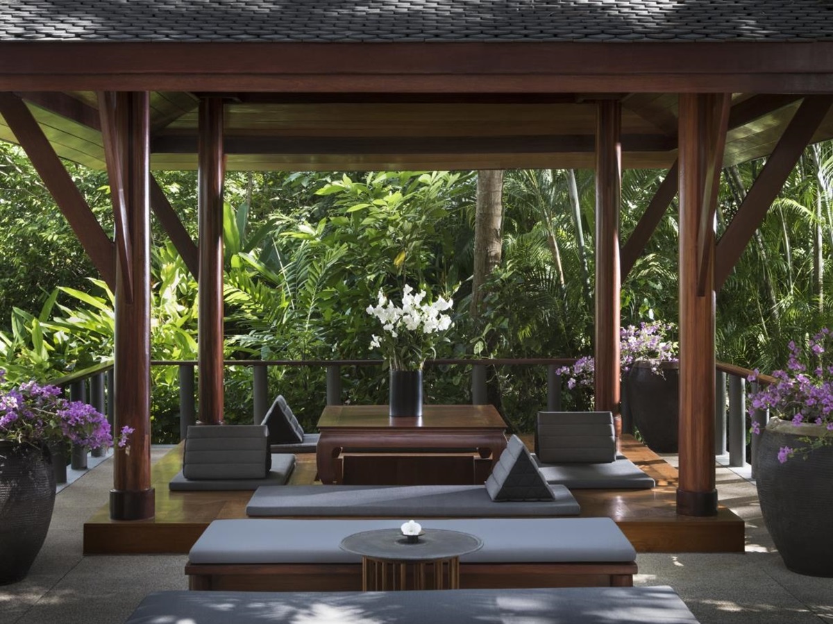 Outdoor sala at one of the Ocean Pavilions