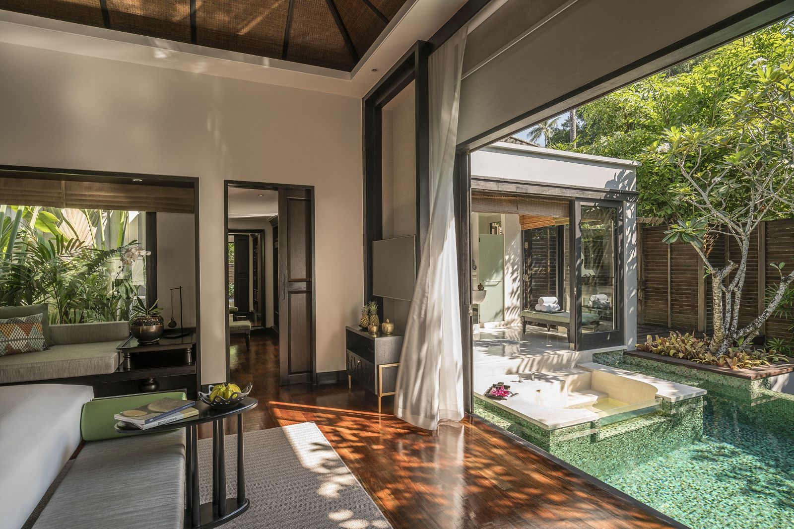 Sala guest suite pool view at Anantara Mai Khao Phuket Villas in Thailand