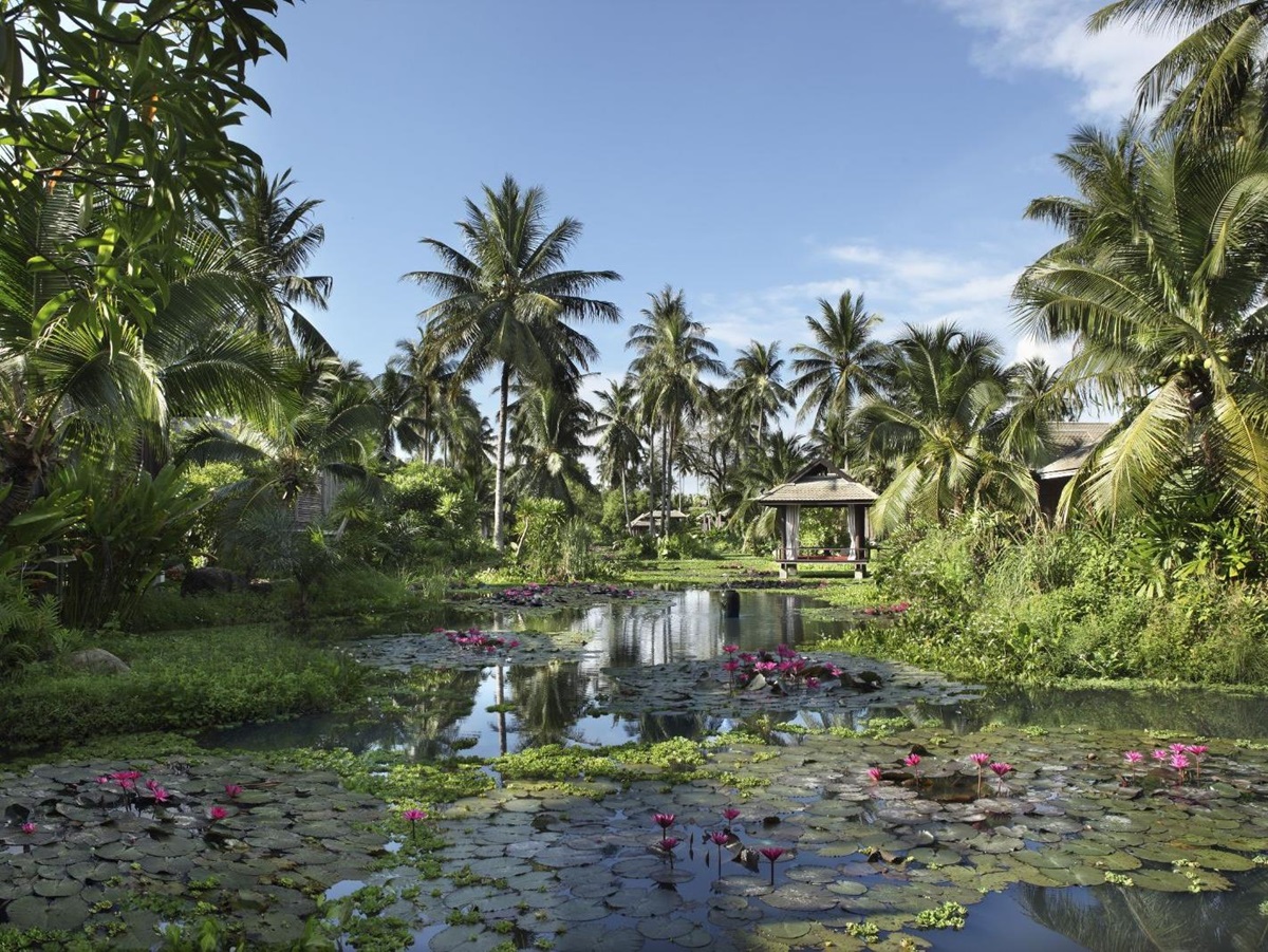 River on the grounds of Anantara Mai Khao Phuket Villas in Thailand