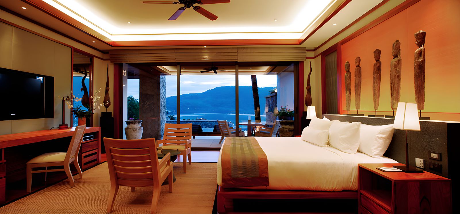 Guest suite bedroom at Andara Resort & Villas in the Phuket region of Thailand