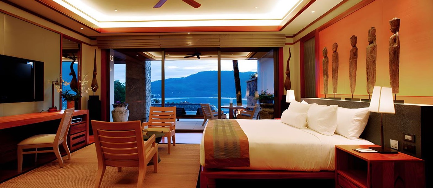 Guest suite bedroom at Andara Resort & Villas in the Phuket region of Thailand