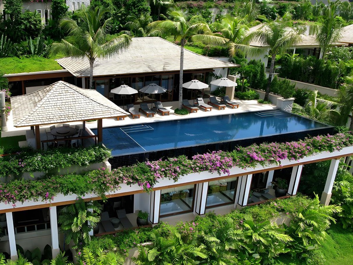 Exterior view of rooftop pool at Andara Resort & Villas in the Phuket region of Thailand