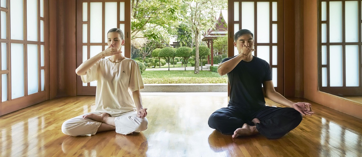 yoga pranayama at chiva som, thailand