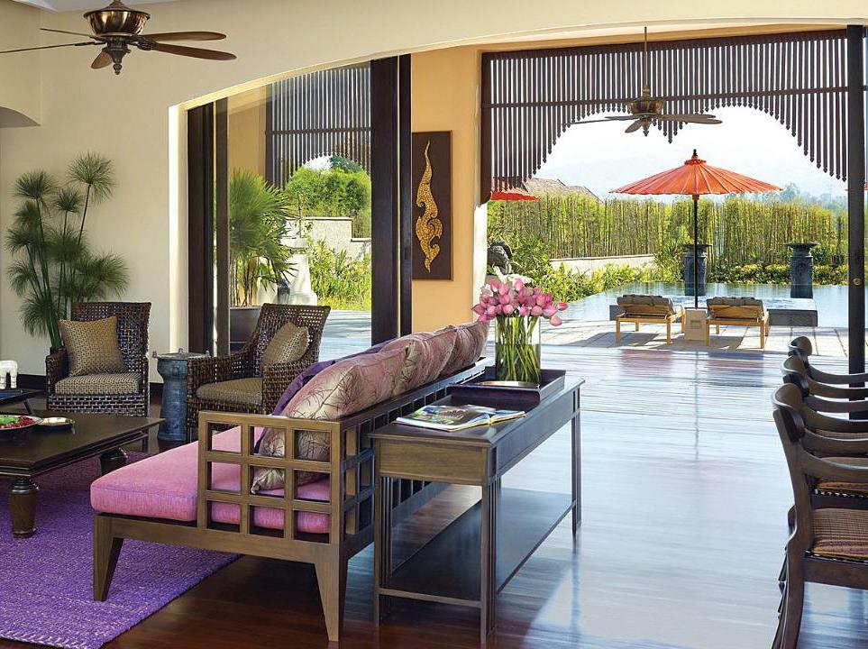 lobby at the four seasons chang mai, thailand