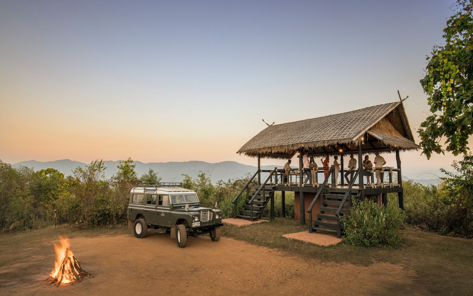 Drinks pavilion at Four Seasons Tented Camp Golden Triangle in Chiang Rai