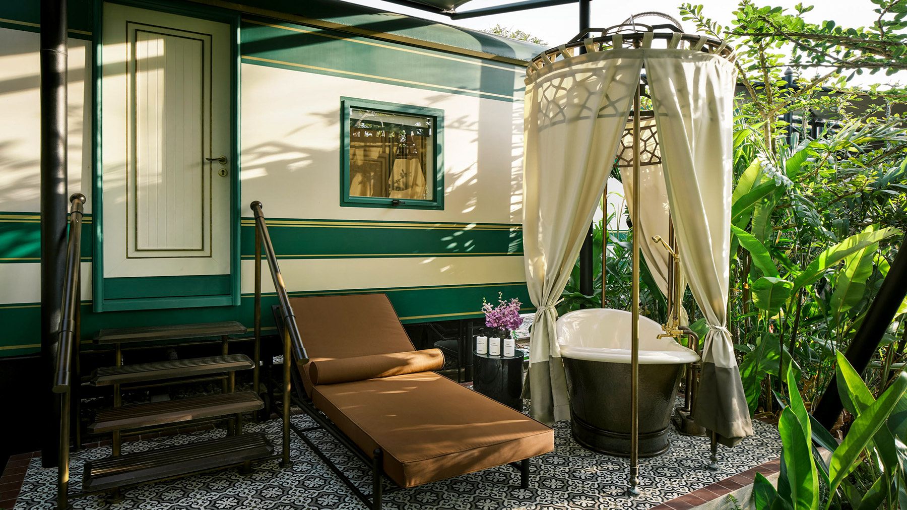 Outdoor bathtub at Intercontinental Khao Yai Resort in Thailand