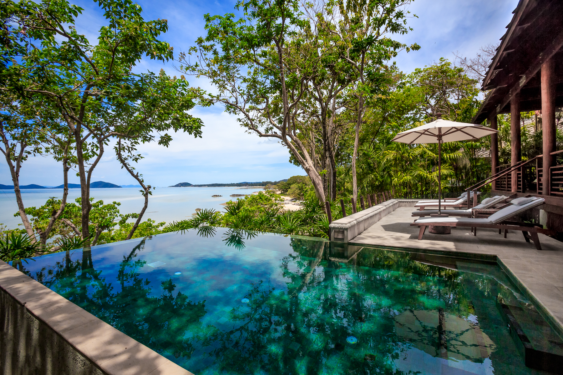Private villa swimming pool at Kamalaya on Koh Samui