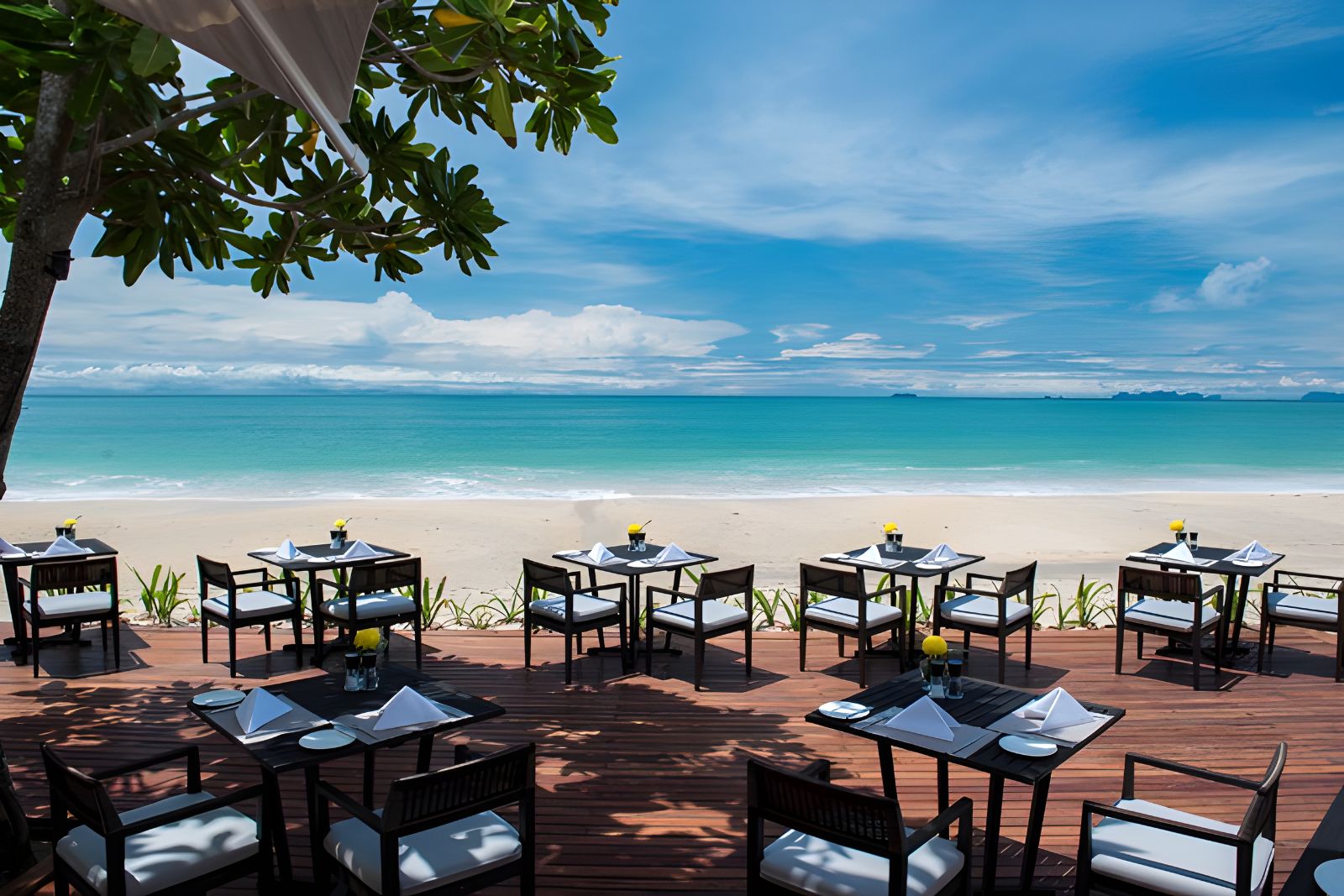 Alfresco beach dining on the grounds of Layana Resort & Spa in the Koh Lanta region of Thailand