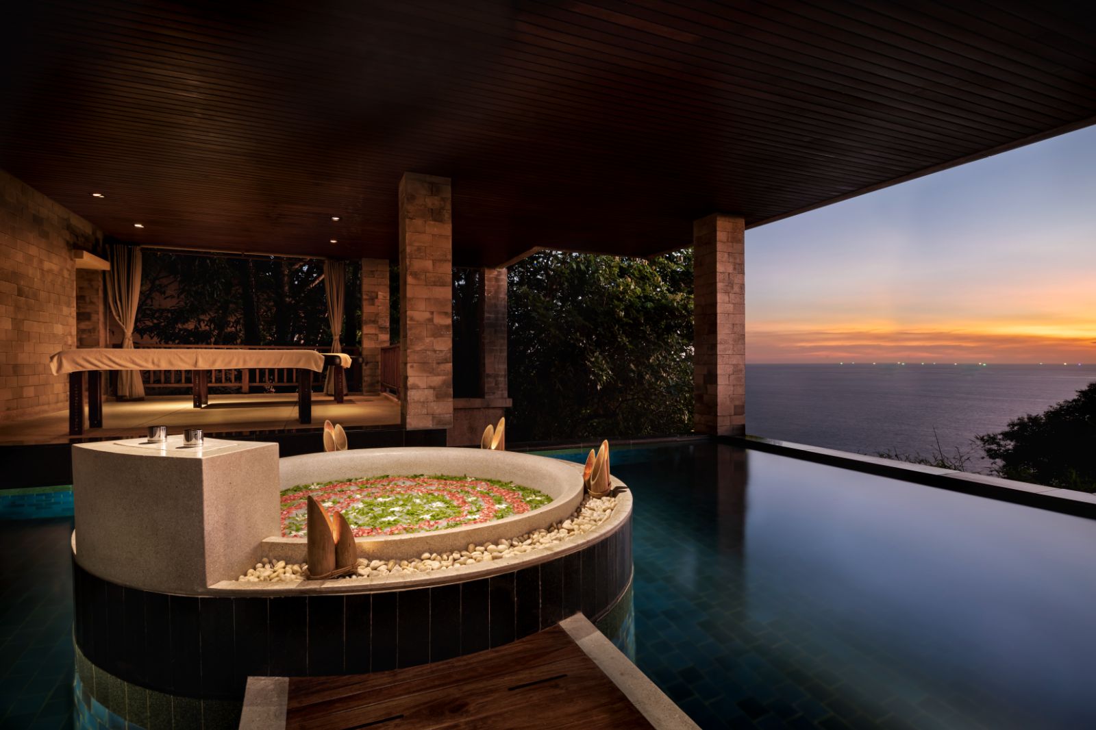 Spa jacuzzi room at Paresa resort in the Phuket region of Thailand