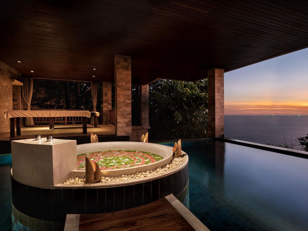 Spa jacuzzi room at Paresa resort in the Phuket region of Thailand