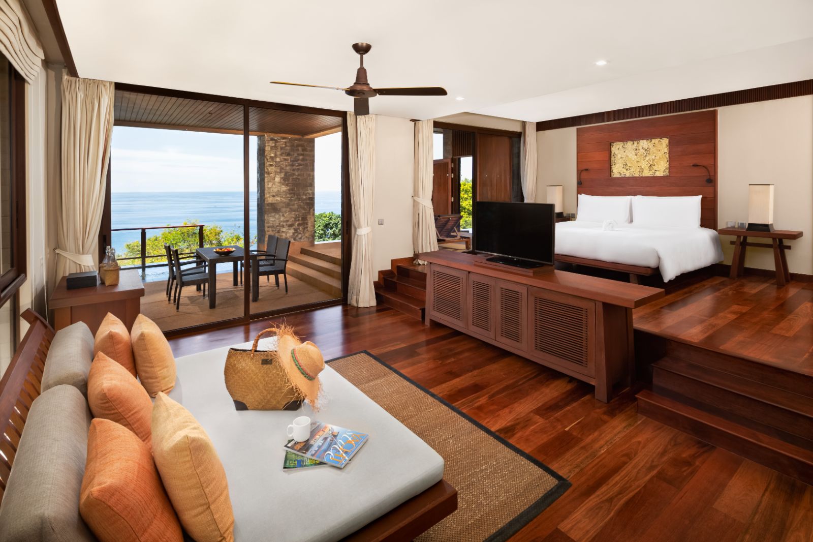 Ocean Pool Suite bedroom at Paresa resort in the Phuket region of Thailand